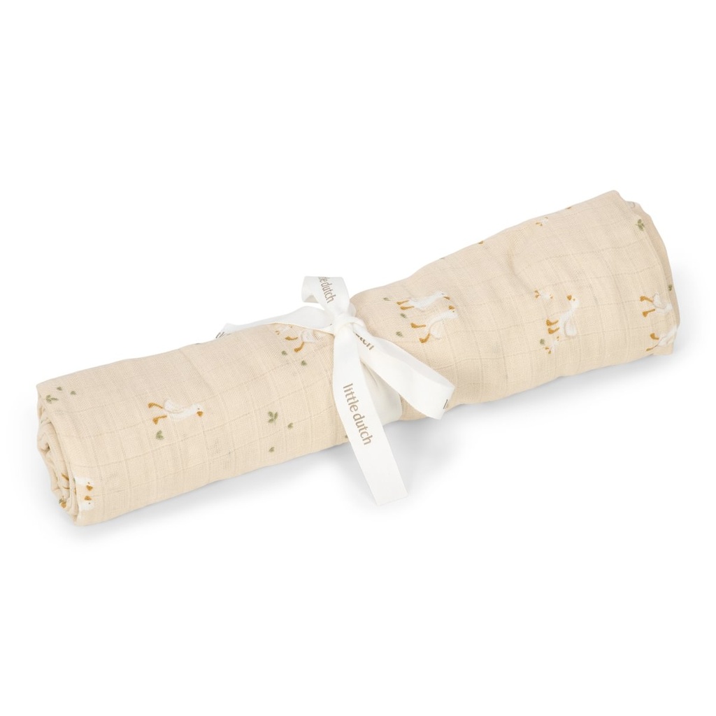Little Dutch | Tetra Doek Little Goose Ecru 120x120cm