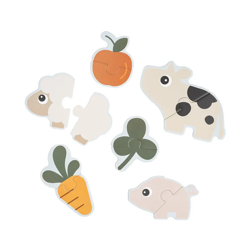 Done by Deer | Puzzel First Jigsaw Puzzle set Tiny Farm +24M