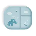 Done by Deer | Plat Bord Tiny Farm Blue Antislip Met Vakverdeling Blauw