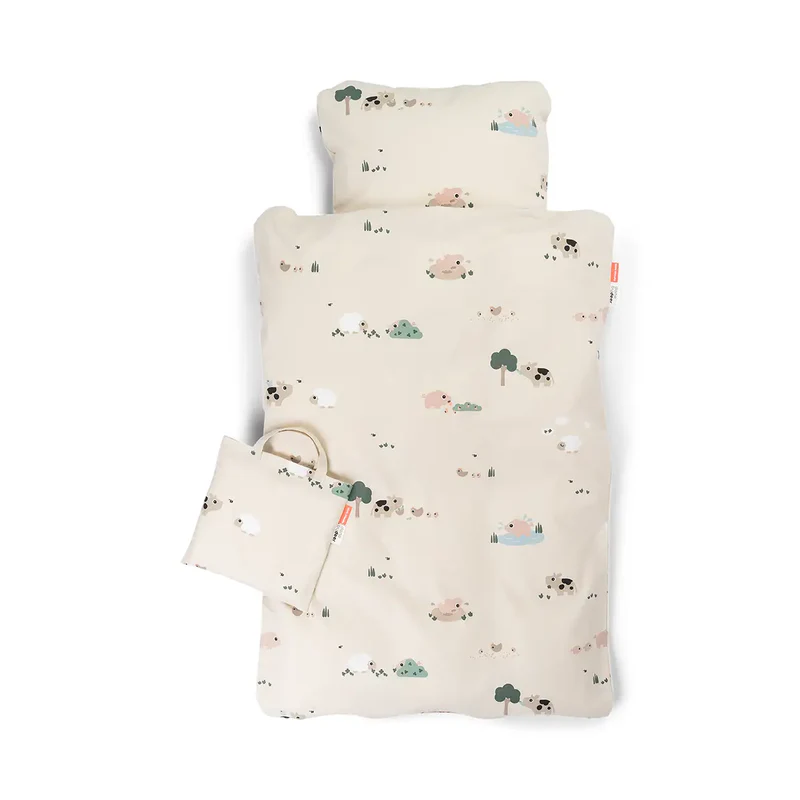 Done by Deer | Donsovertrek Tiny Farm Sand + Sloop 100x140cm