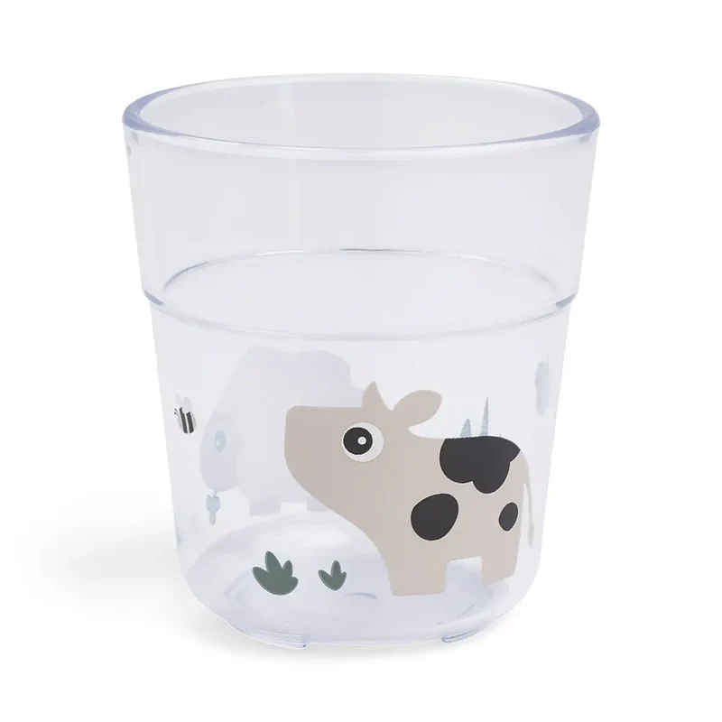 Done by Deer | Drinkbeker Tiny Farm Glas Sand Beige