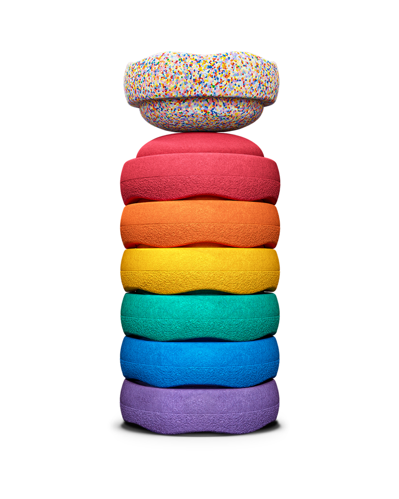 Stapelstein | Special Mini Special Rainbow Classic 6 + 1 confetti Steen