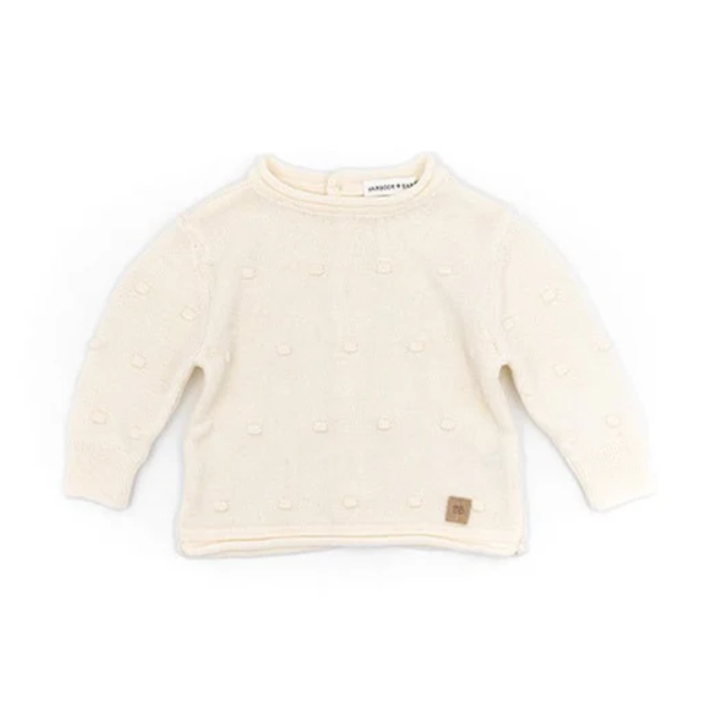 Babyboom | Pull PomPon Gebreid Wit