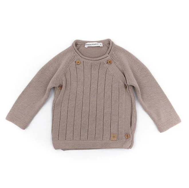 Bamboom | Pull Ribbed Crossed Gebreid Overslag Camel