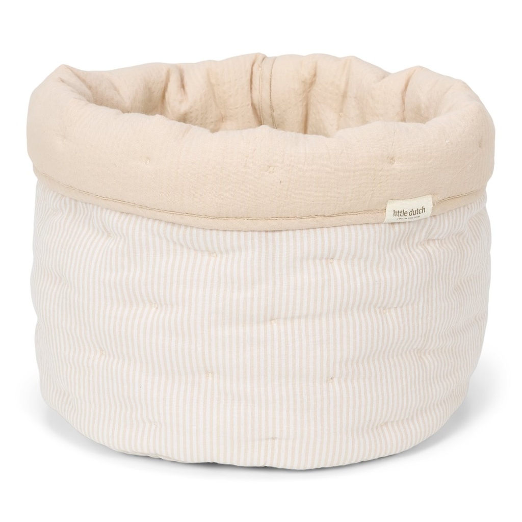 Little Dutch | Opbergmand Pure Soft Beige Stripe
