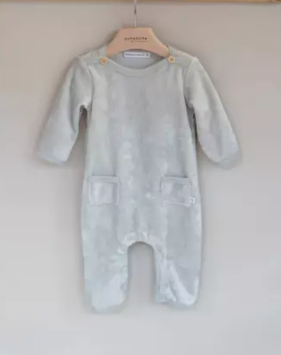 Bamboom | Kruippak Grigio Ghiaccio Velvet Grijs