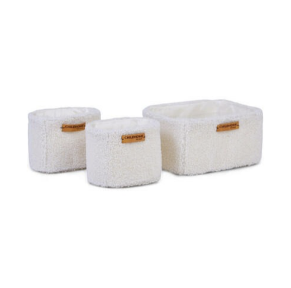 Childhome | Hangmandjes Teddy Off Hhite  set van 3 