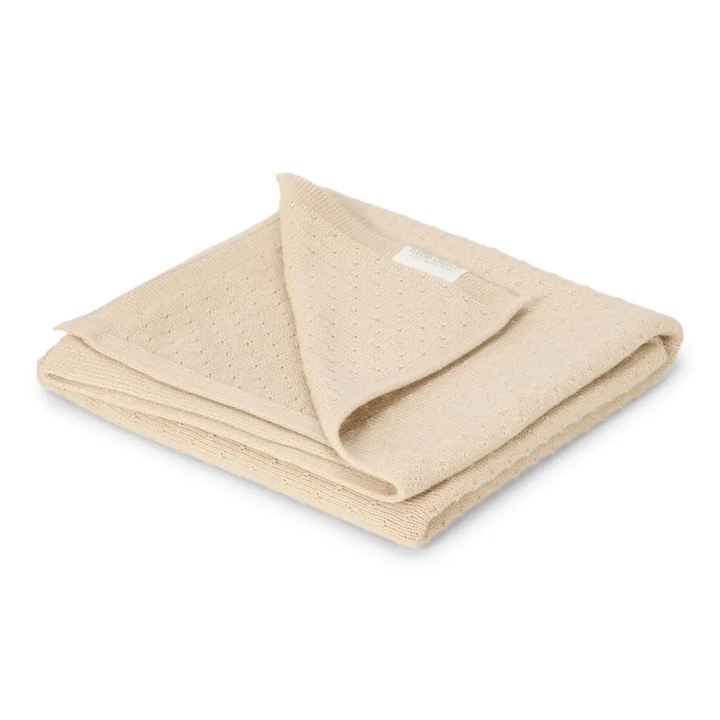 Little Dutch | Deken Ledikant Pure Soft Beige Gebreid 110x140cm