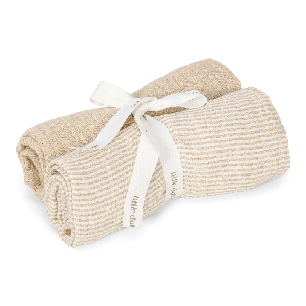 Little Dutch | Tetra Doek Pure Soft Beige 70x70cm 2-pack