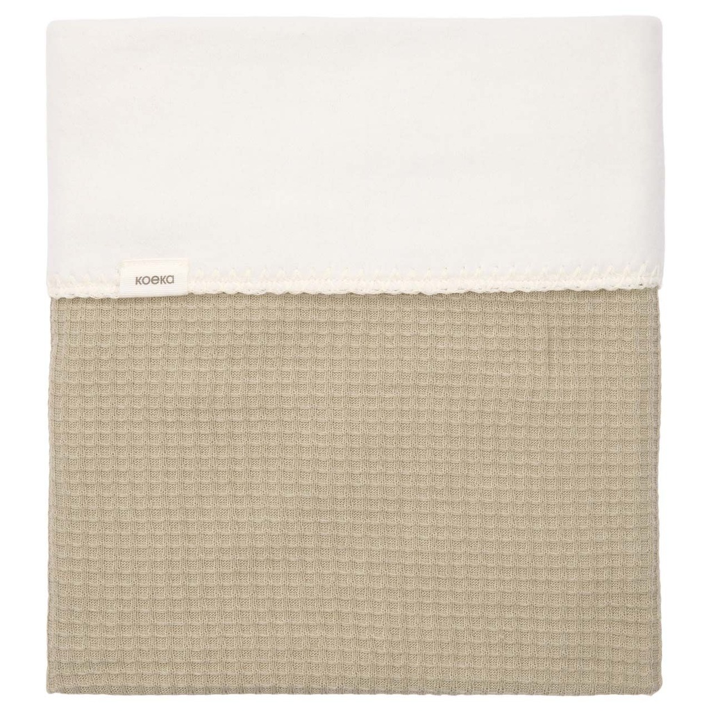 Koeka | Deken Wieg Malaga Katoen/Fleece Sage 75x100cm