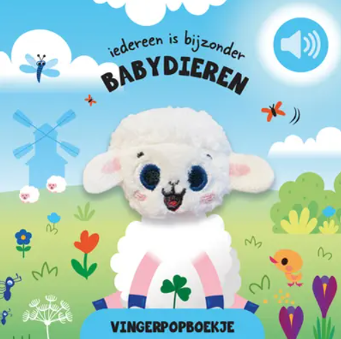 De Lantaarn | Boek Iedereen is Bijzonder Vingerpopboekje Babydieren