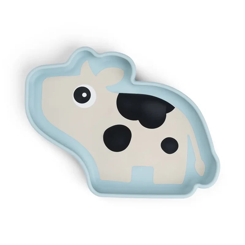 Done By Deer | Plat Bord Dotti Blue Stick&Stay Plate Siliconen