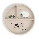 Done By Deer | Plat Bord Tiny Farm Sand Stick&Stay Met Vakverdeling Ecru