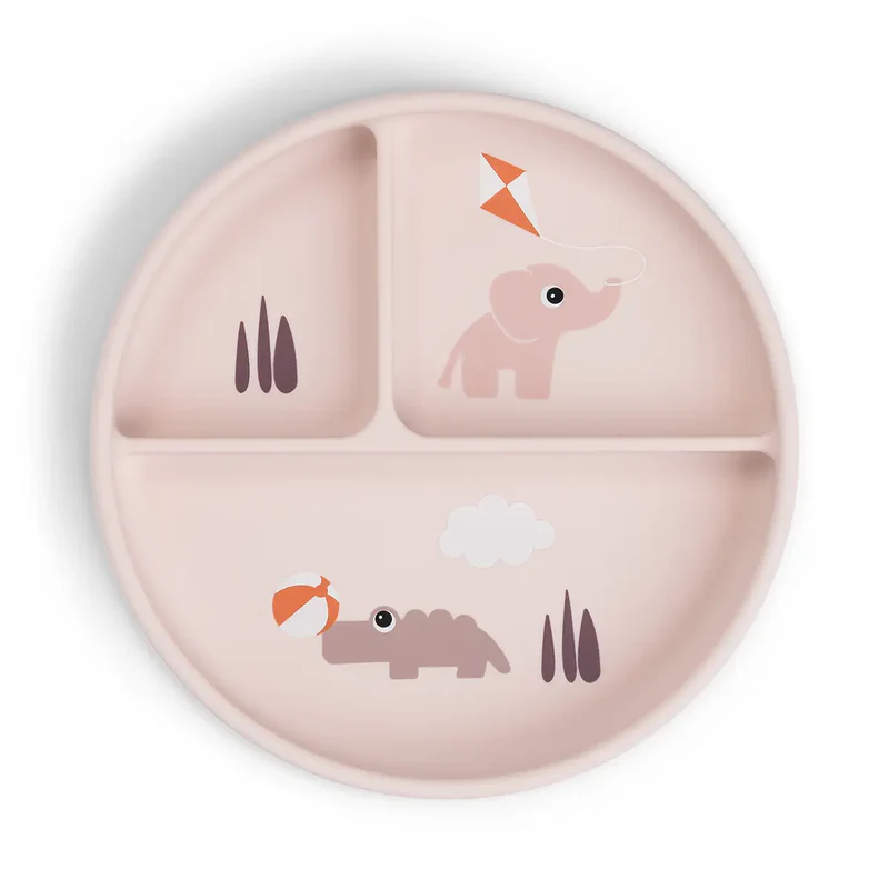 Done By Deer | Plat Bord Playground Powder Stick&Stay Met Vakverdeling Roze