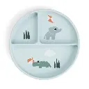 Done By Deer | Plat Bord Playground Blue Stick&Stay Met Vakverdeling Blauw