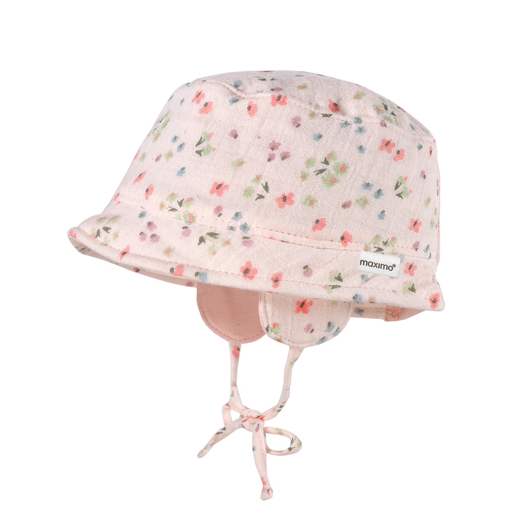 Maximo | Muts Zonnehoedje Roze aop Bloemen 