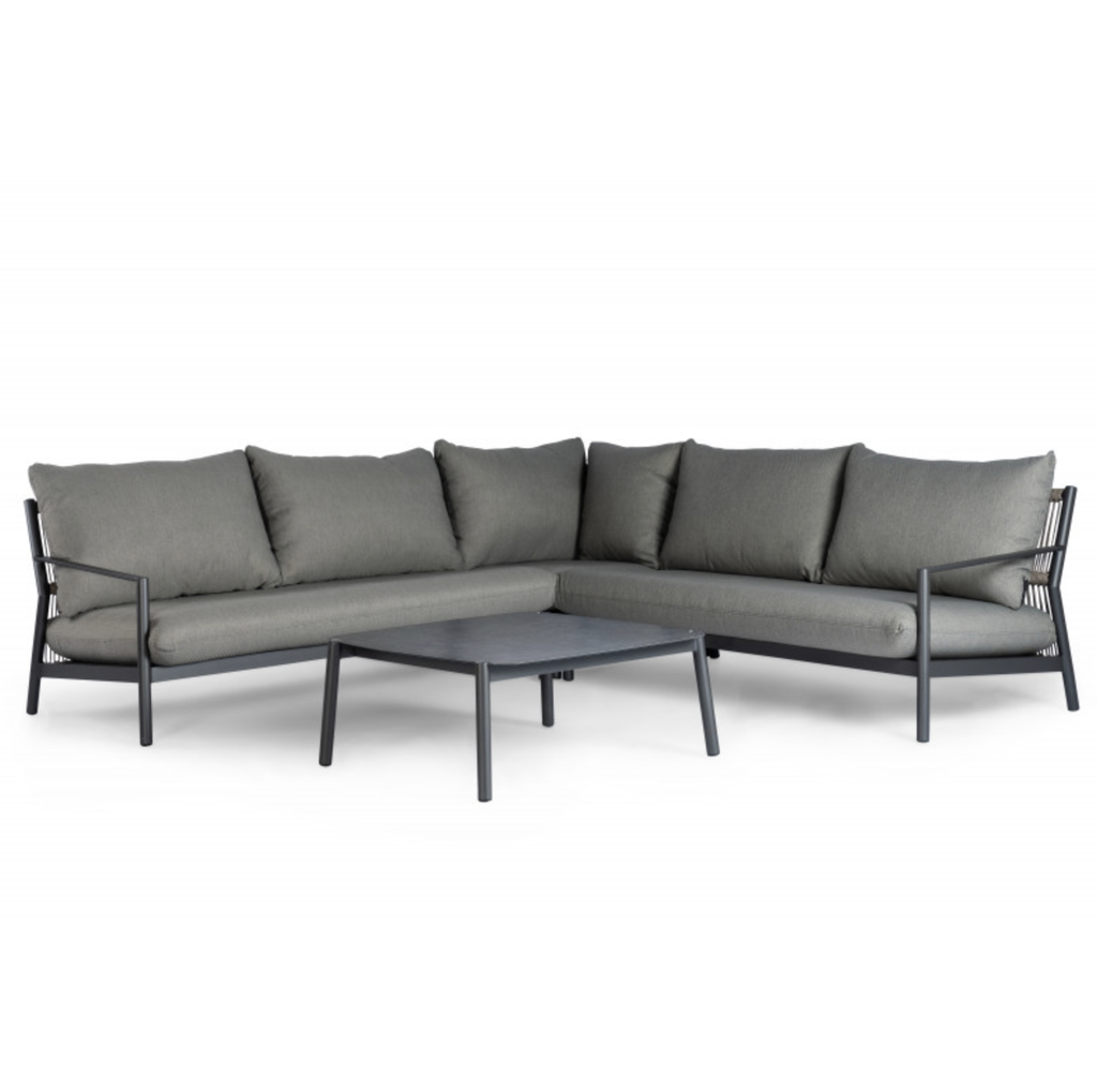 Tierra | Lounge Monti Lounge Corner Set Charcoal 