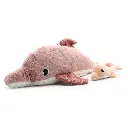 Les Ptipotos | Knuffel Pluche Tofou Dolphin Mama & Baby Rose