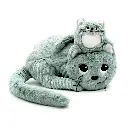 Les Ptipotos | Pluche Knuffel Miaou Cat Mama & Baby Mint
