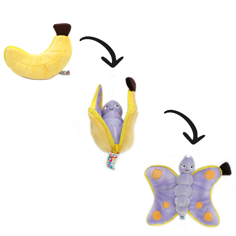 Flipetz | Knuffel Pluche Poppet the butterfly/banana 