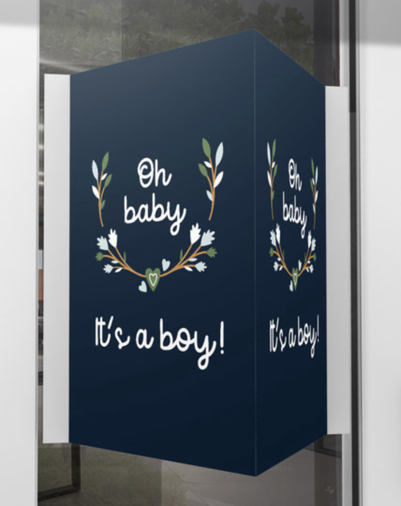 Minimou | Geboortebord "Oh baby, It's a boy!"