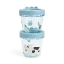 Done By Deer | Bewaarpotje Tiny Farm Blue Baby Food Container 150ml 2-pack