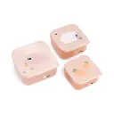 Done by Deer | Bewaarpotje Snack Box Set Tiny Farm Powder 3-pack