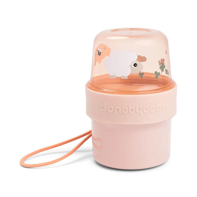 Done by Deer | Bewaarpotje To Go 2-way Tiny Farm Powder Snack Container S 150ml/150ml 