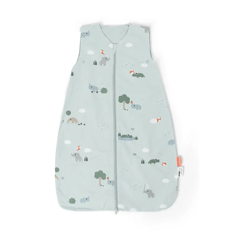 Done By Deer | Slaapzak Playground Blue 1.0 TOG All Over Dieren Blauw 70cm
