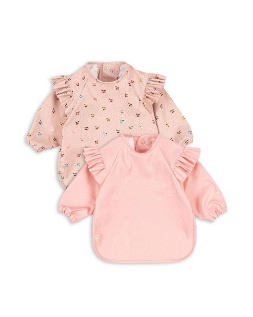 Konges Slojd | Slabbetje Dinner Cherry Sparkle Met Mouwen  18M-3Y 2-pack