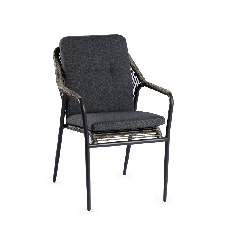 Tierra | Stoel Cortez Dining Chair Charcoal 