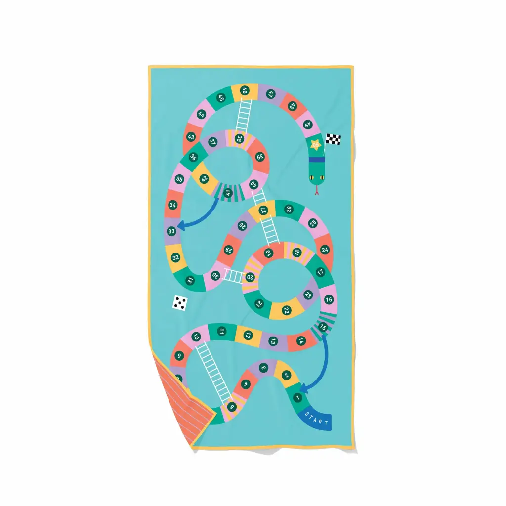 Quut | Strandhanddoek Playtowel M Snakes & Ladders 140x70cm