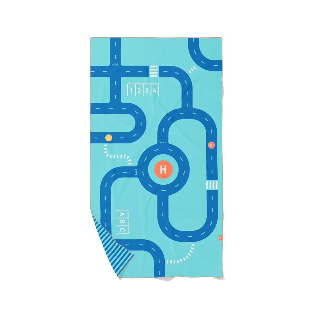 Quut | Strandhanddoek Play Towel L Road (180cm x 100cm )