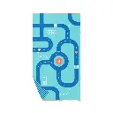 Quut | Strandhanddoek Play Towel L Road (180cm x 100cm )