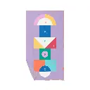 Quut | Strandhanddoek Playtowel L Hopscotch 180x100cm