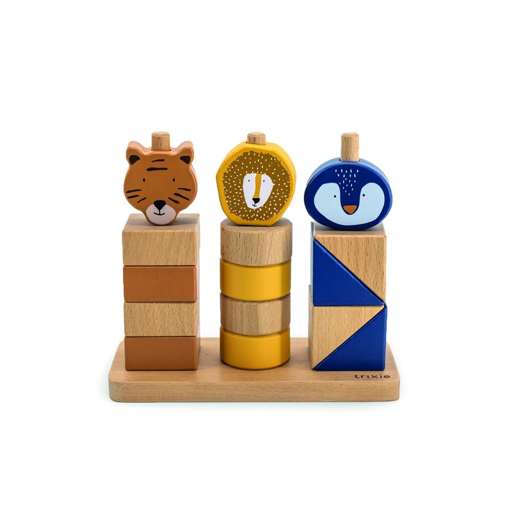 Trixie | Puzzel Stapelaar Wooden Animal Blocks Stacker