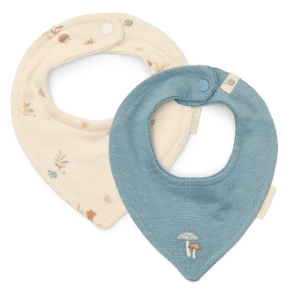 Little Dutch | Spuugdoekje Boys Blauw/Ecru 2-pack