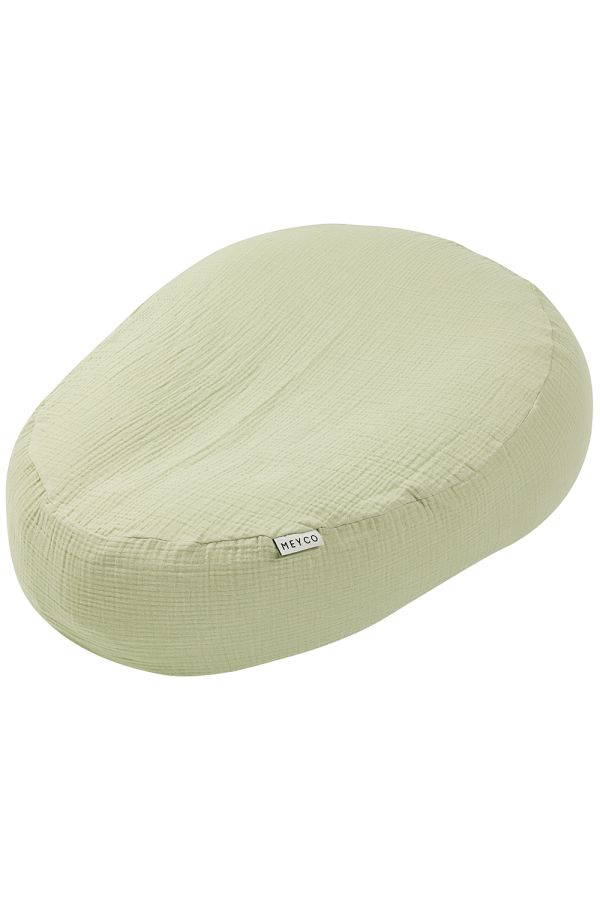 Meyco | Hoes vr Positioneringskussen Pre-Washed Hydrofiel Relax Cover Soft Olive Groen 