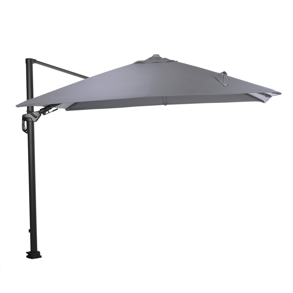 Garden Imp. | Parasol Hawaii Lumen Carbon Black/Licht Grijs 300x300cm