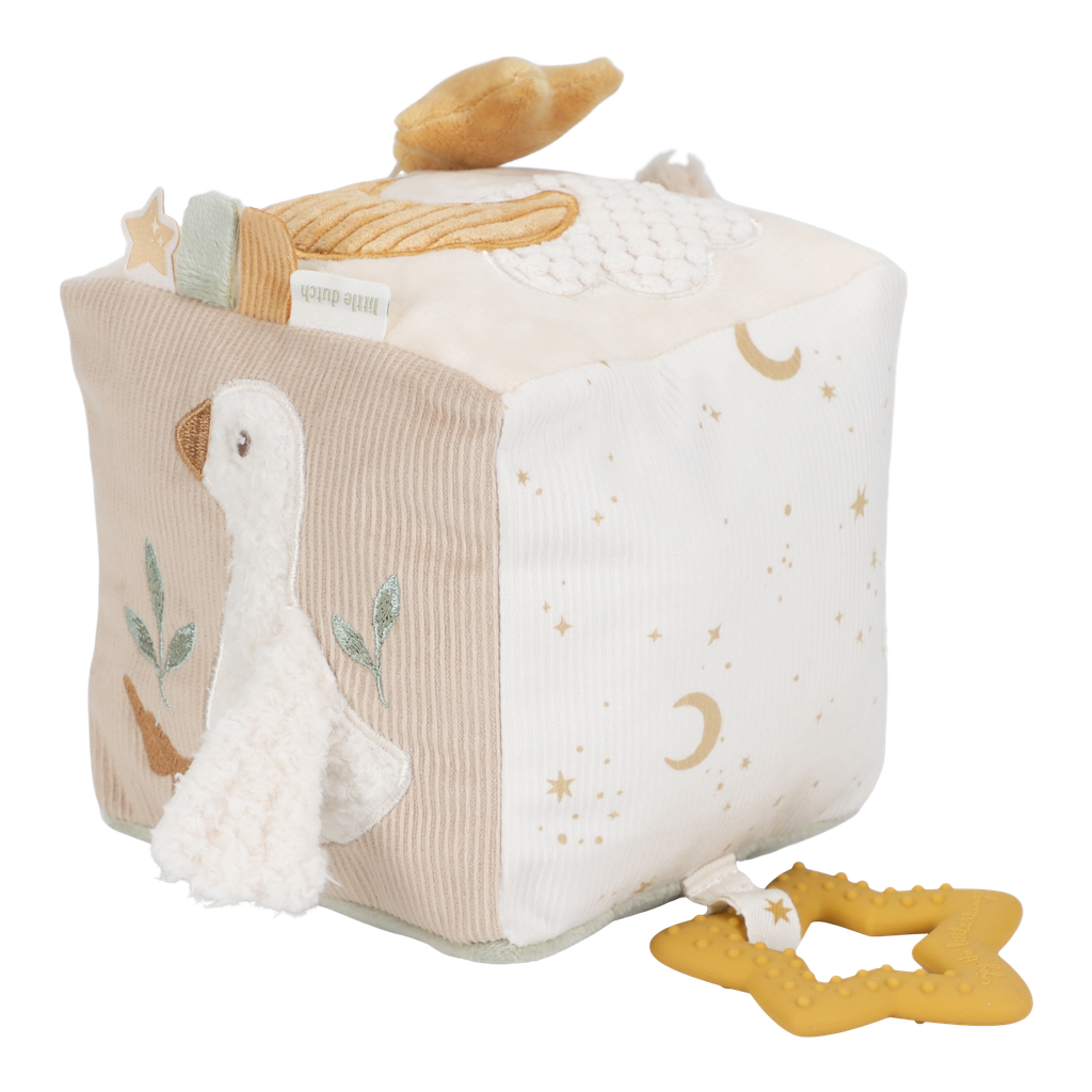 Little Dutch | Activiteitenkubus Newborn Naturals Textiel Activity Cube 