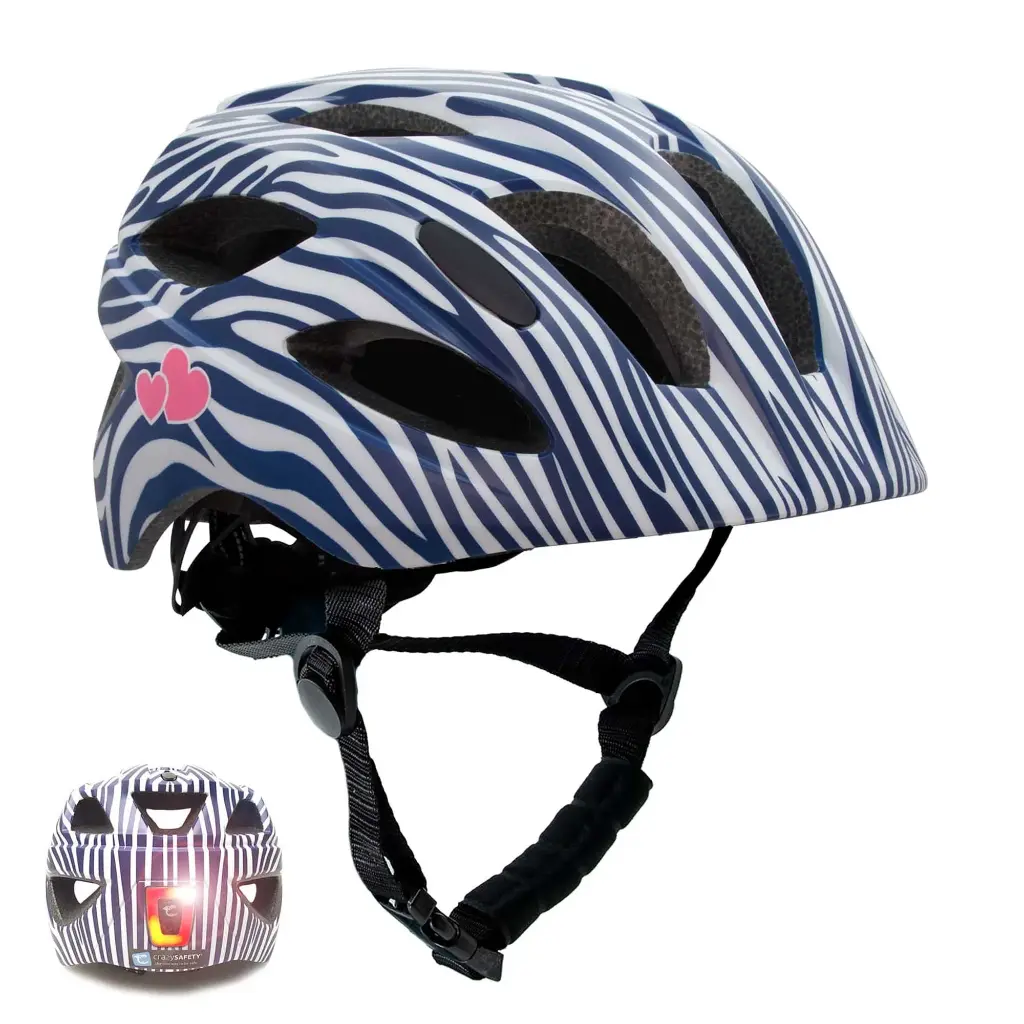 Crazy Safety | Fietshelm Stribes Bicycle Helmet Dark Blue