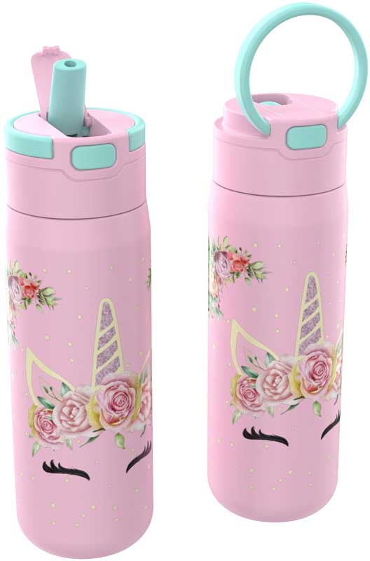 Lunch Buddies | Drinkfles Unicorn Flower RVS 600ml