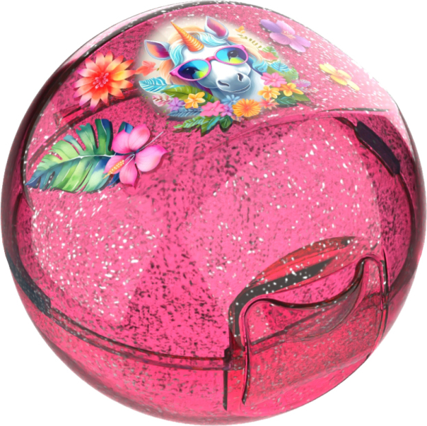 Lunch Buddies | Fruitdoosje Unicorn Flower Appel Roze Ø100mm