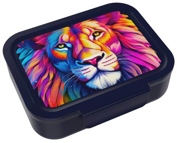 Lunch Buddies | Brooddoos Leeuw Blauw 193x158x60mm