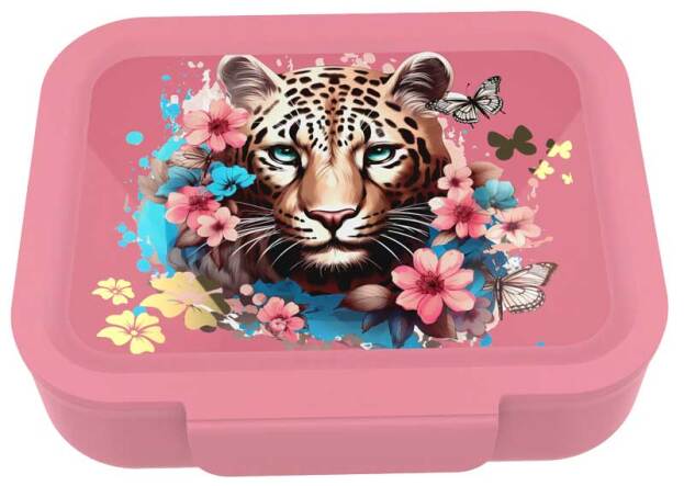 Lunch Buddies | Brooddoos Leopard Roze 193x158x60mm