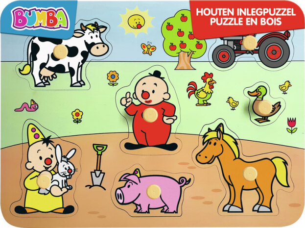 Bumba | Puzzel Boerderij Houten Inlegpuzzel 