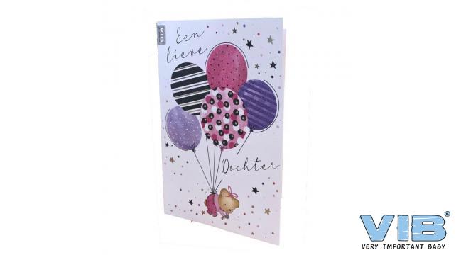 VIB | Wenskaart Een Lieve Dochter Ballonnen