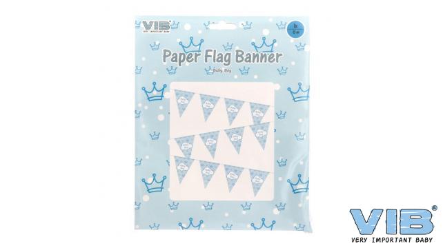 VIB | Vlaggenlijn Baby Boy Papier Blauw