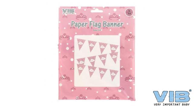 VIB | Vlaggenlijn Baby Girl Papier Roze