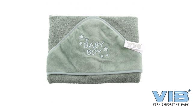 VIB | Badcape Baby Boy Mosgroen 75x75cm